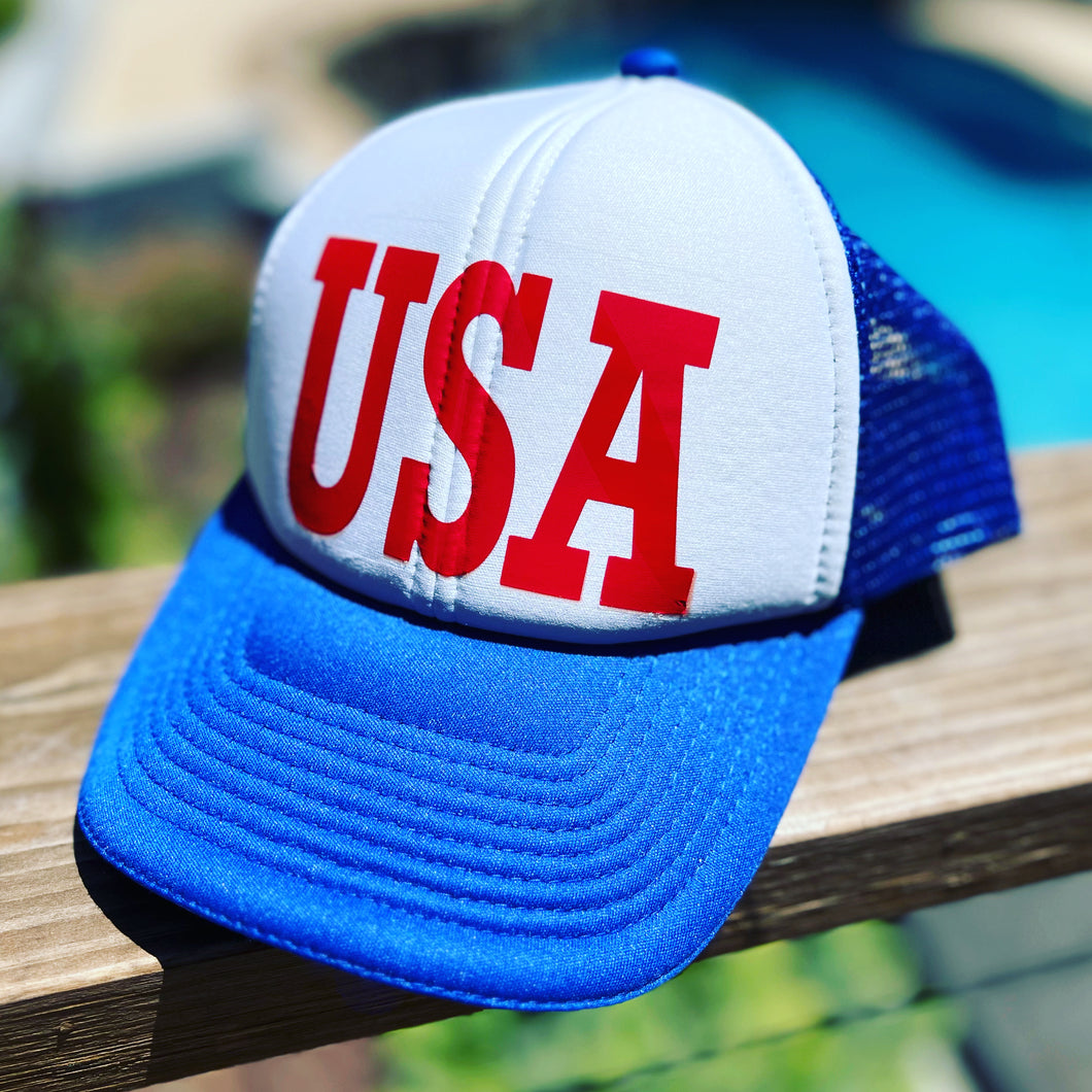 USA Snap Back Trucker Hat