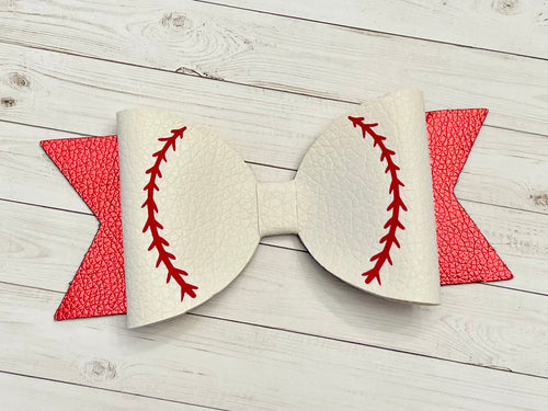 Baseball Shimmer Bow