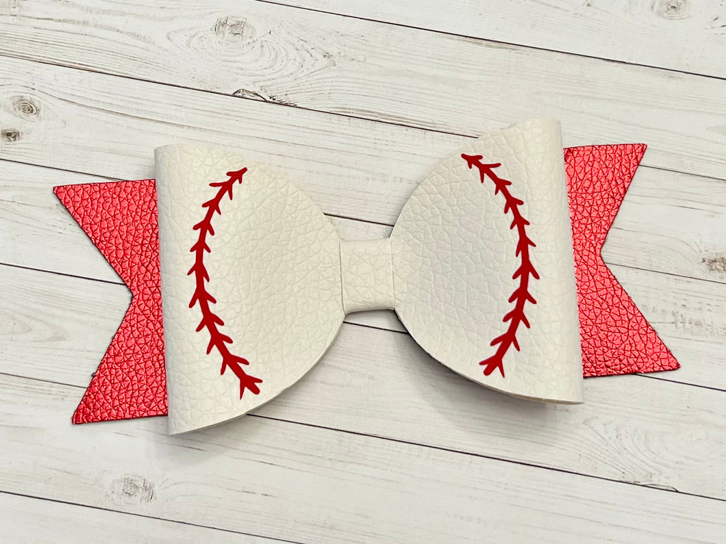 Baseball Shimmer Bow