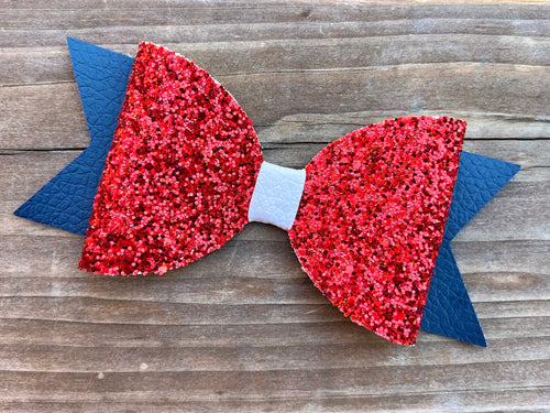America Glitter Bow