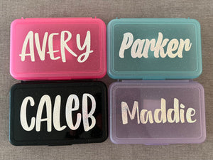 Glitter Pencil Box with Name