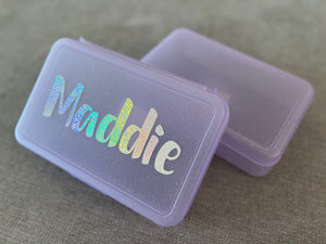 Glitter Pencil Box with Name