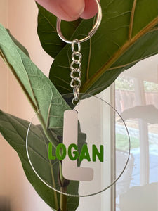 Name Bag Tag Keychains