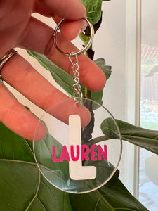 Name Bag Tag Keychains