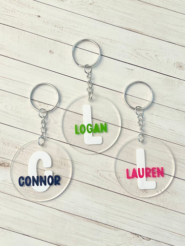 Name Bag Tag Keychains